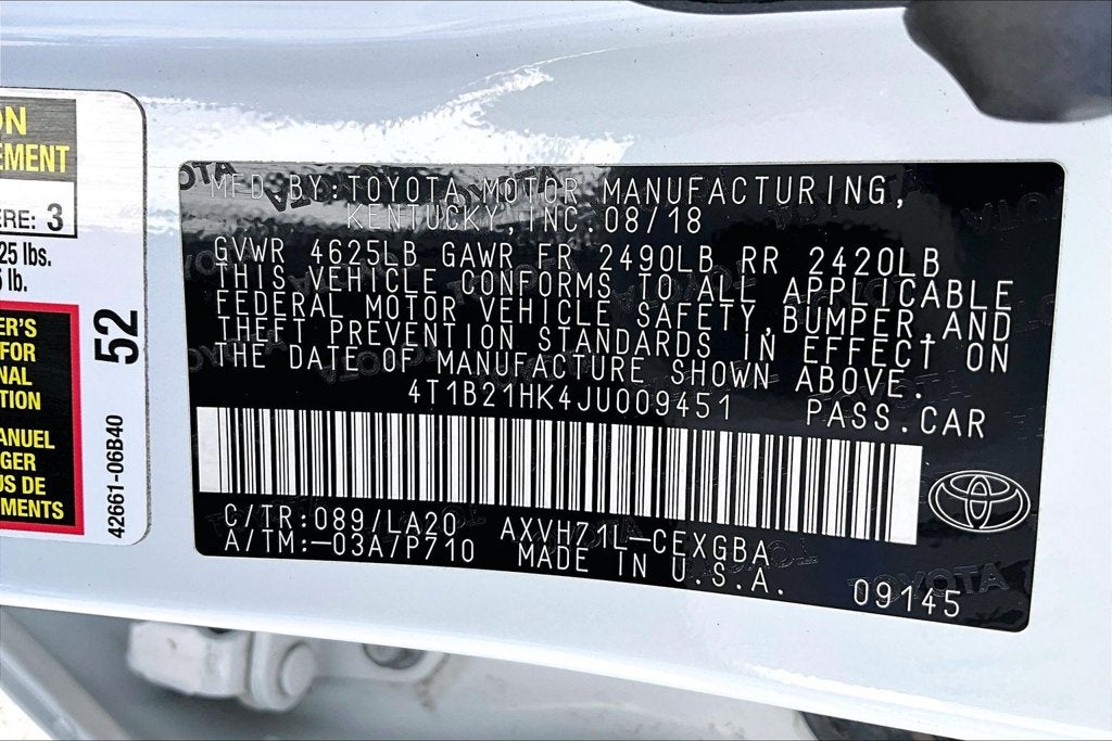 2018 Toyota Camry Hybrid XLE