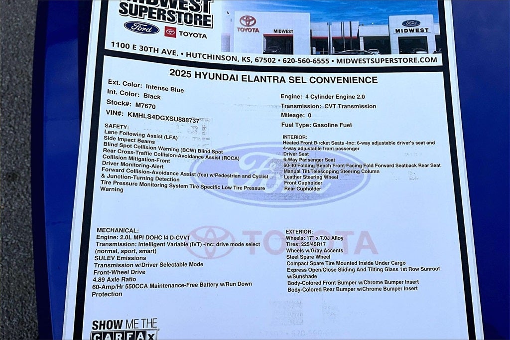 2025 Hyundai Elantra SEL Convenience