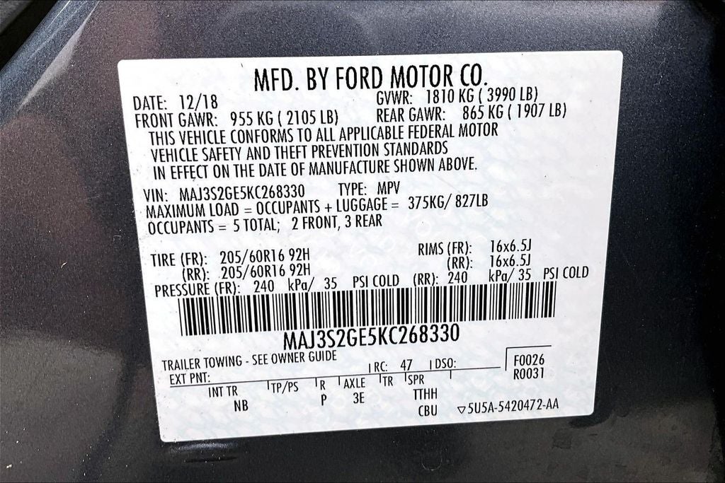 2019 Ford EcoSport SE