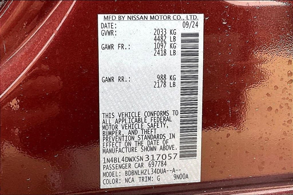 2025 Nissan Altima 2.5 SV