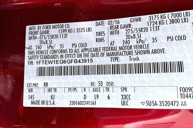 2016 Ford F-150 King Ranch