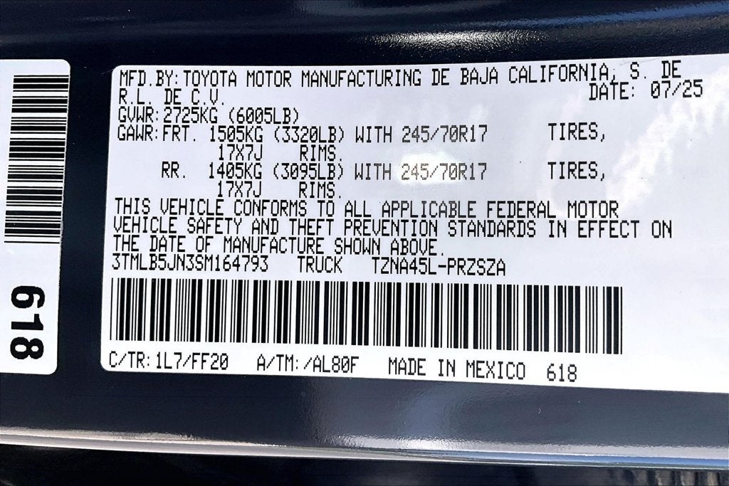 2025 Toyota Tacoma SR5