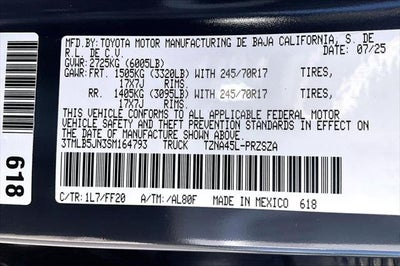 2025 Toyota Tacoma SR5