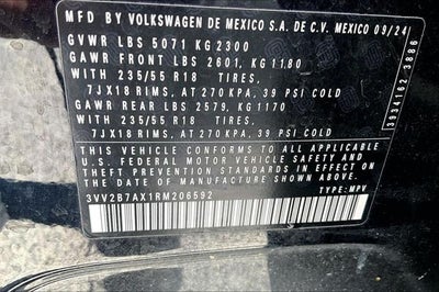 2024 Volkswagen Tiguan 2.0T SE