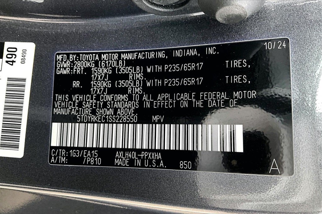 2025 Toyota Sienna XLE 7 Passenger