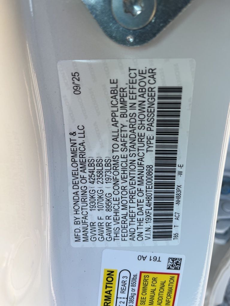 2026 Honda Civic Hybrid Sport