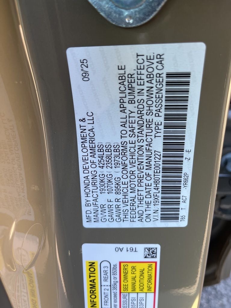 2026 Honda Civic Hybrid Sport