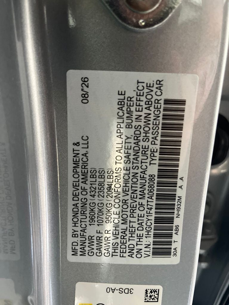 2026 Honda Accord SE