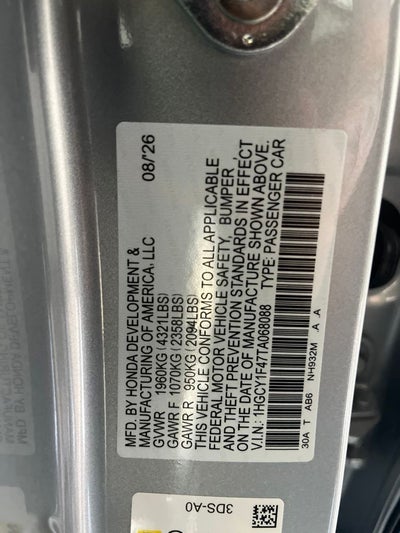 2026 Honda Accord SE