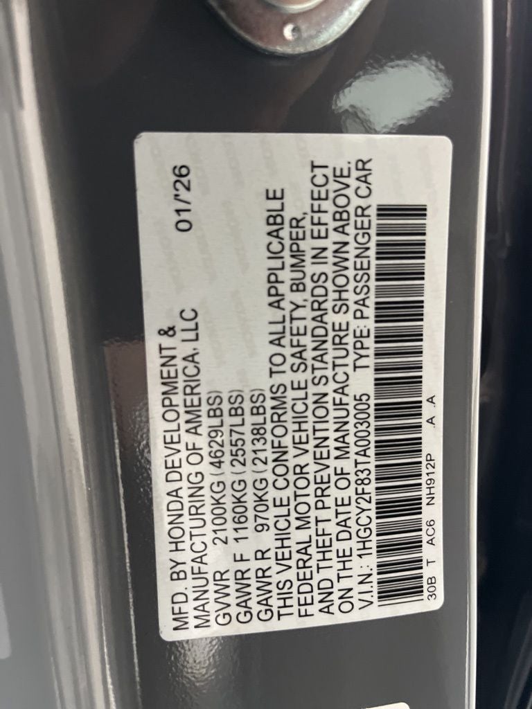 2026 Honda Accord Hybrid Touring