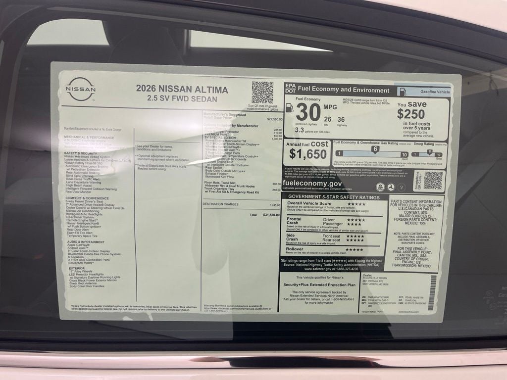 2026 Nissan Altima 2.5 SV