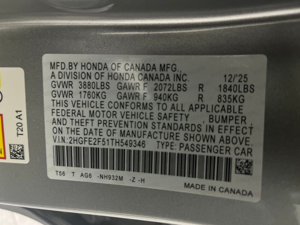 2026 Honda Civic Sport