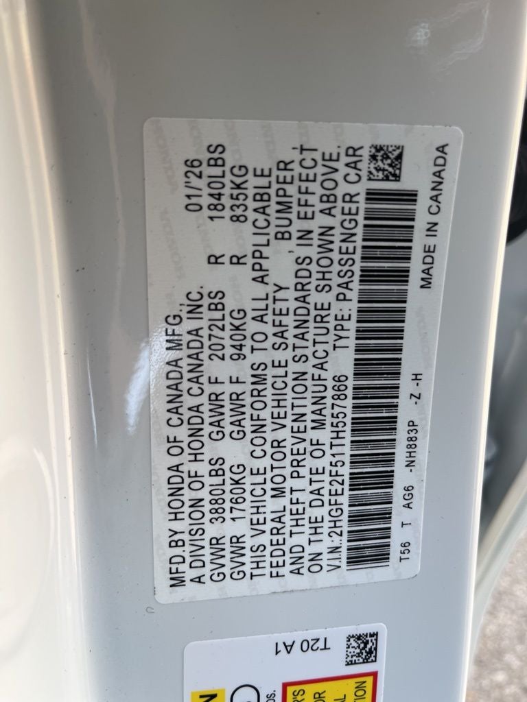 2026 Honda Civic Sport