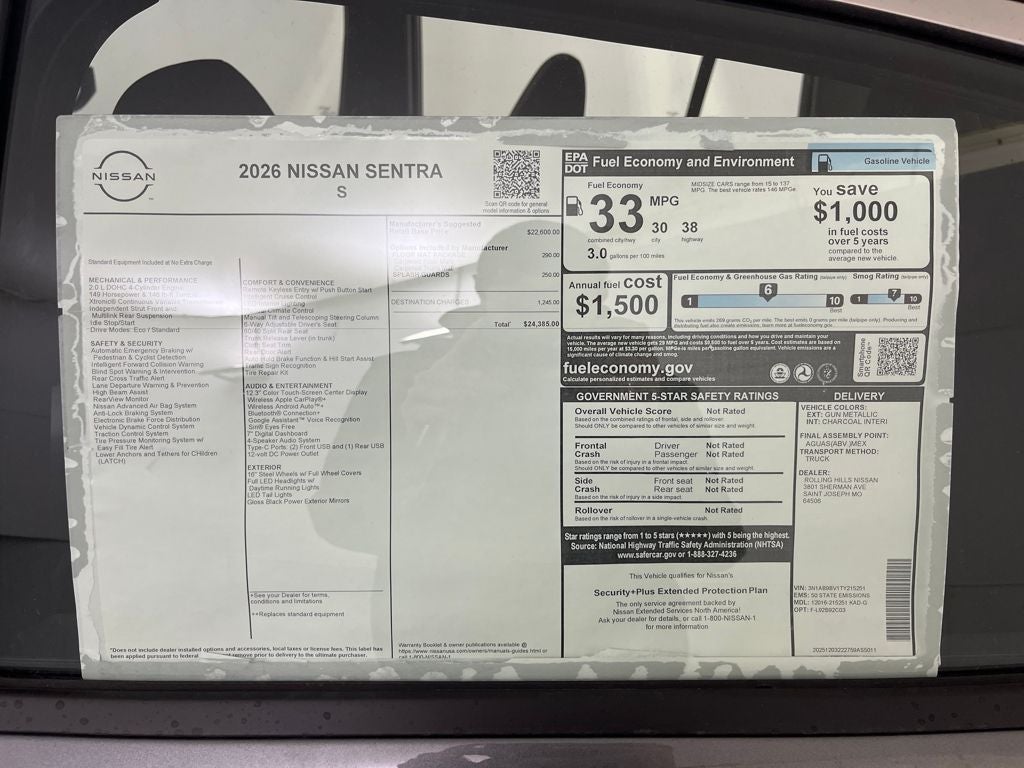 2026 Nissan Sentra S