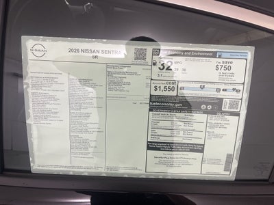 2026 Nissan Sentra SR