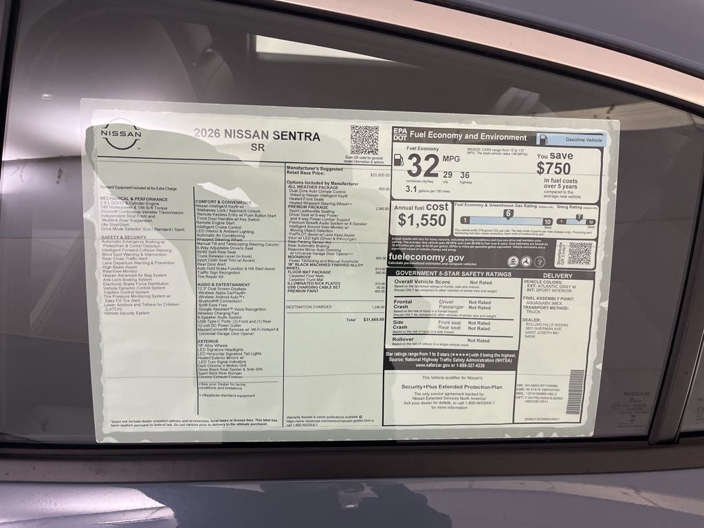 2026 Nissan Sentra SR