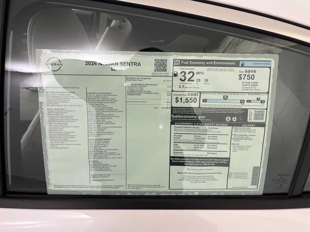 2026 Nissan Sentra SL