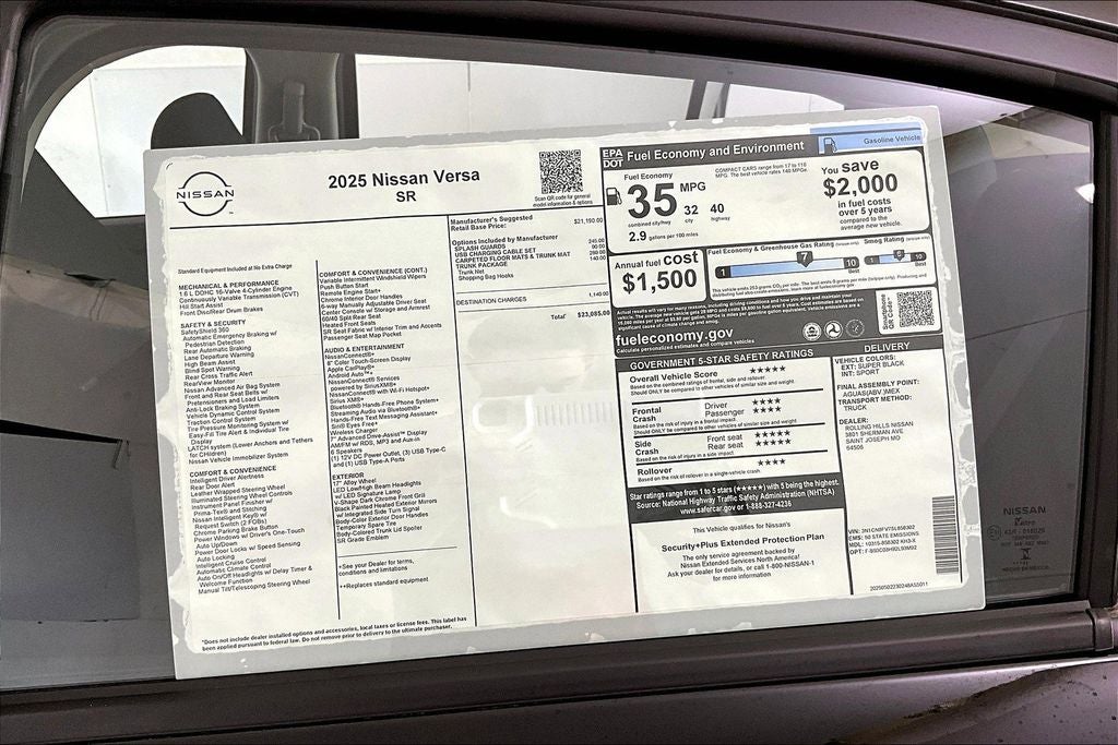 2025 Nissan Versa 1.6 SR