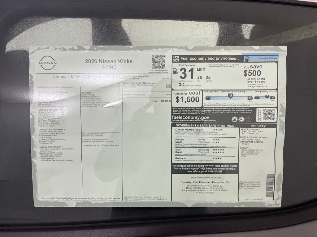 2026 Nissan Kicks S