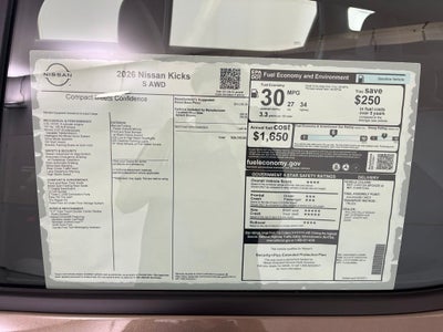 2026 Nissan Kicks S