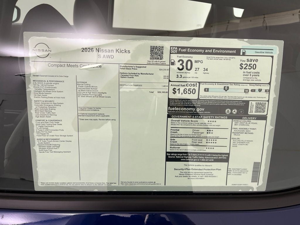 2026 Nissan Kicks S