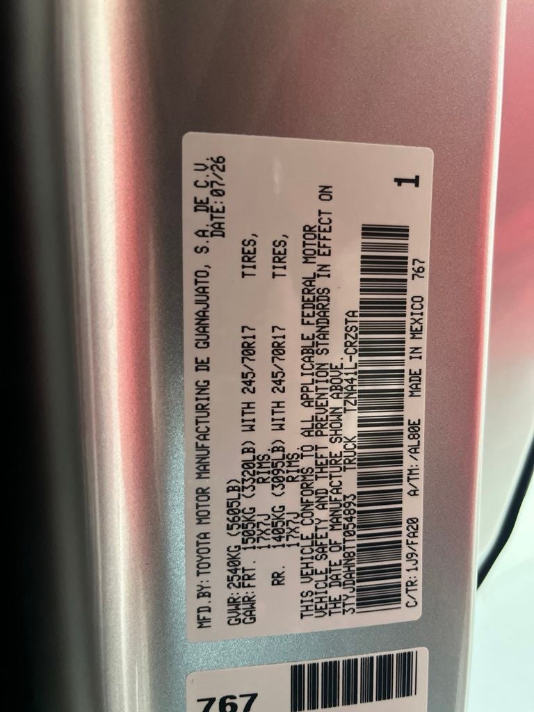 2026 Toyota Tacoma SR