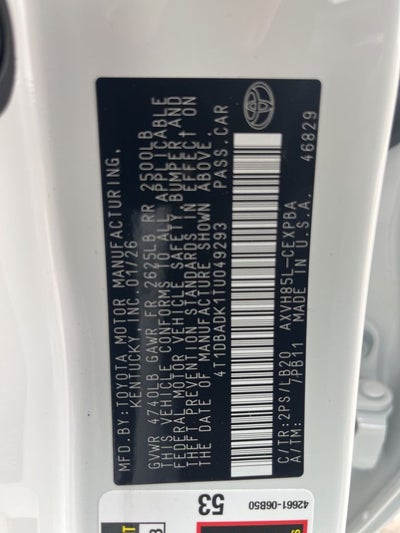 2026 Toyota Camry XSE