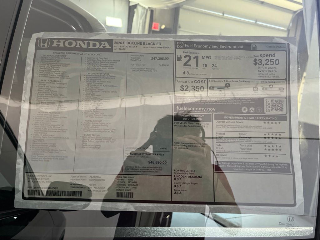 2026 Honda Ridgeline Black Edition