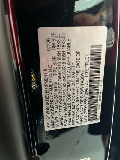 2026 Honda Ridgeline Black Edition