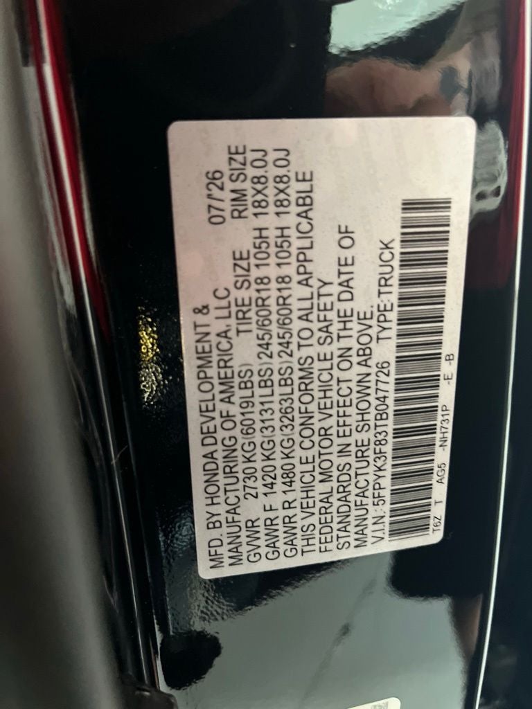 2026 Honda Ridgeline Black Edition