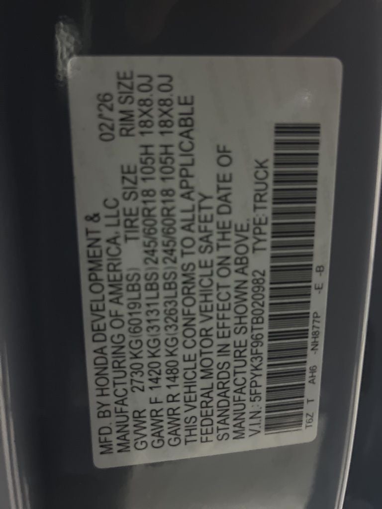 2026 Honda Ridgeline Black Edition