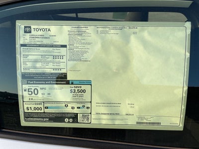 2026 Toyota Corolla Hybrid Hybrid LE