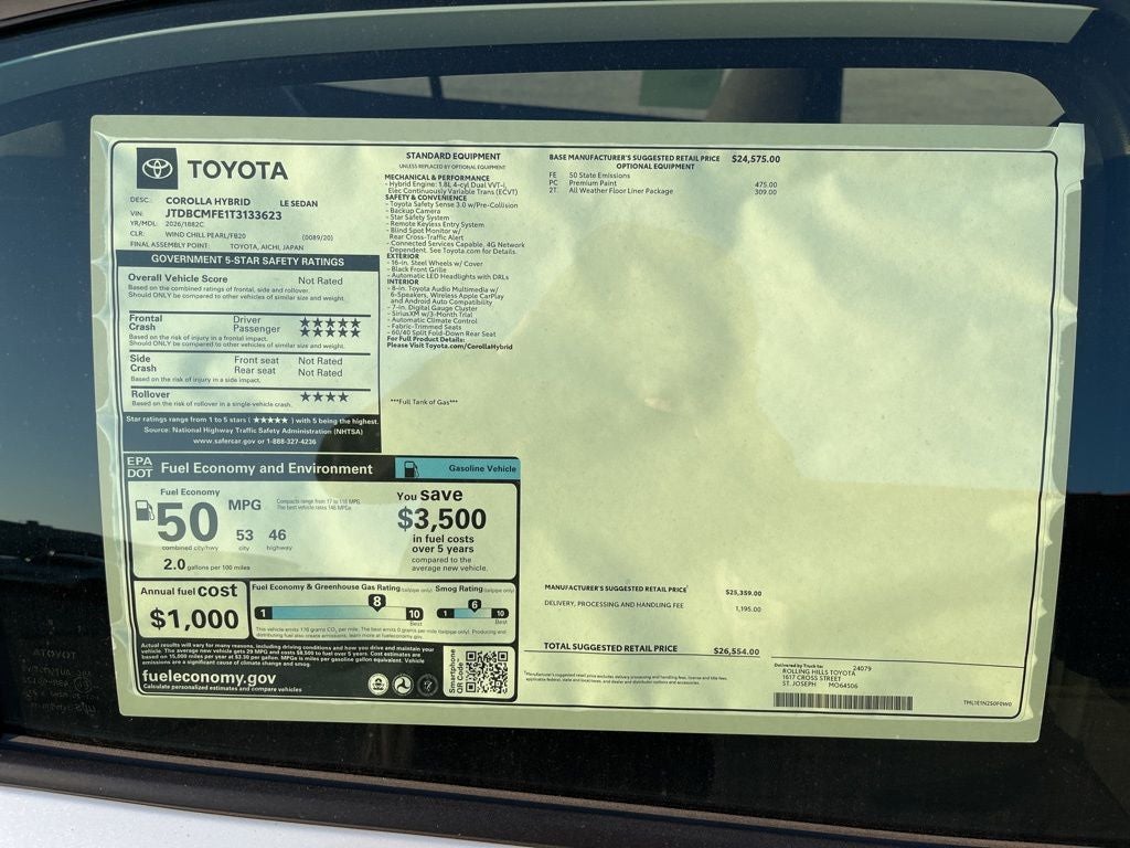 2026 Toyota Corolla Hybrid Hybrid LE