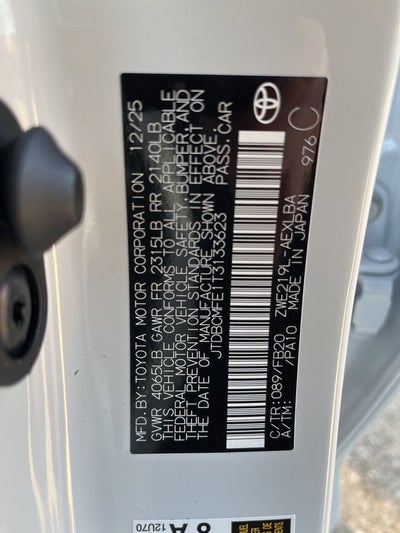 2026 Toyota Corolla Hybrid Hybrid LE