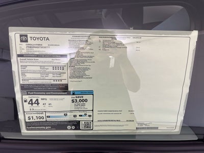 2026 Toyota Corolla Hybrid Hybrid SE