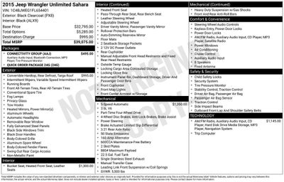 2015 Jeep Wrangler Unlimited Sahara