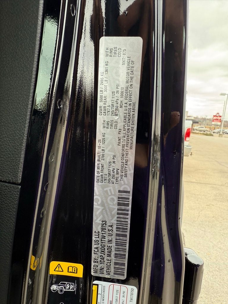 2026 Jeep Wrangler WRANGLER 4-DOOR SPORT S