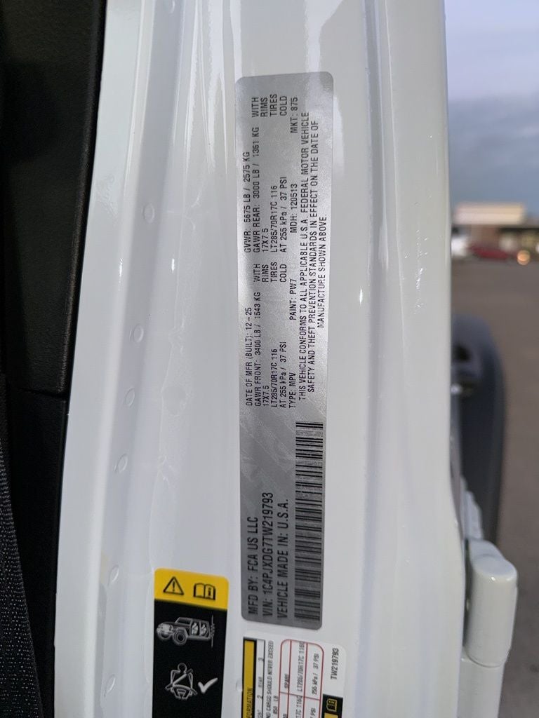 2026 Jeep Wrangler WRANGLER 4-DOOR WILLYS