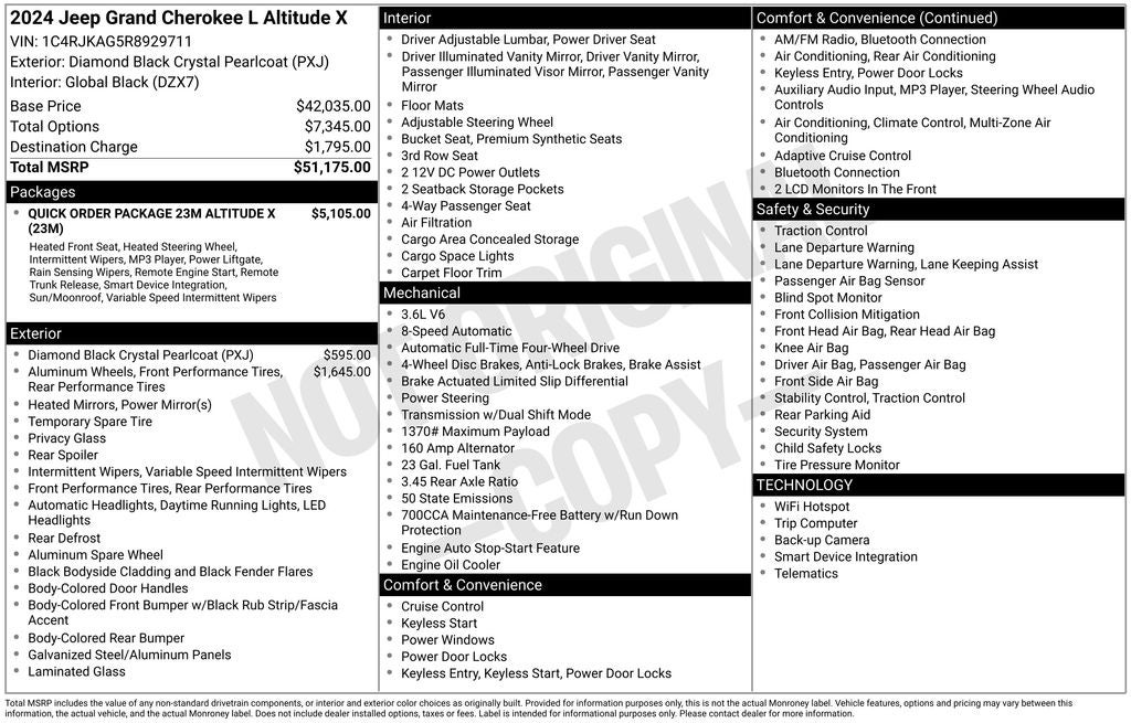 2024 Jeep Grand Cherokee L Altitude X 4x4