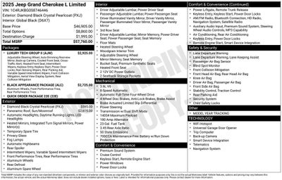 2025 Jeep Grand Cherokee GRAND CHEROKEE L LIMITED 4X4