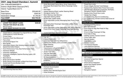 2021 Jeep Grand Cherokee L Summit 4x4