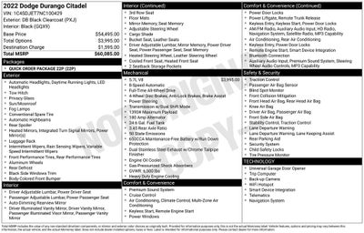 2022 Dodge Durango Citadel