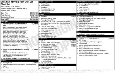 2026 RAM 1500 Big Horn/Lone Star