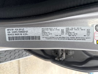 2022 RAM 1500 Laramie Crew Cab 4x4 5'7' Box