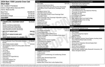 2026 RAM Ram 1500 RAM 1500 LARAMIE CREW CAB 4X4 5'7' BOX