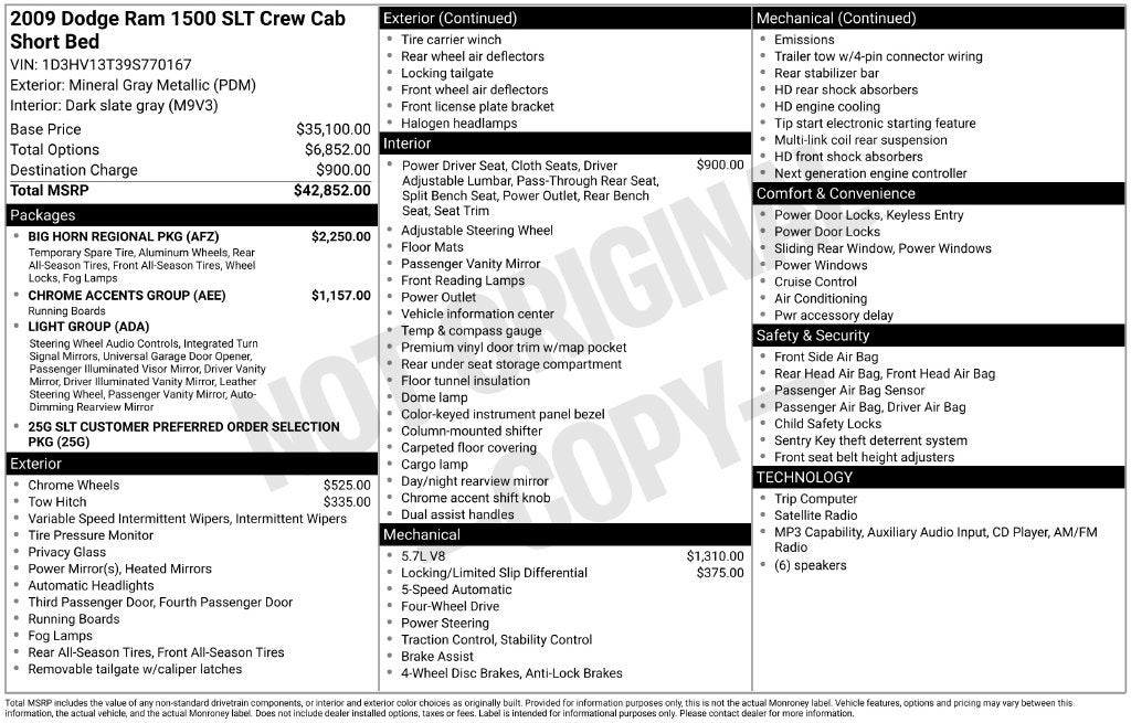 2009 Dodge Ram 1500 SLT