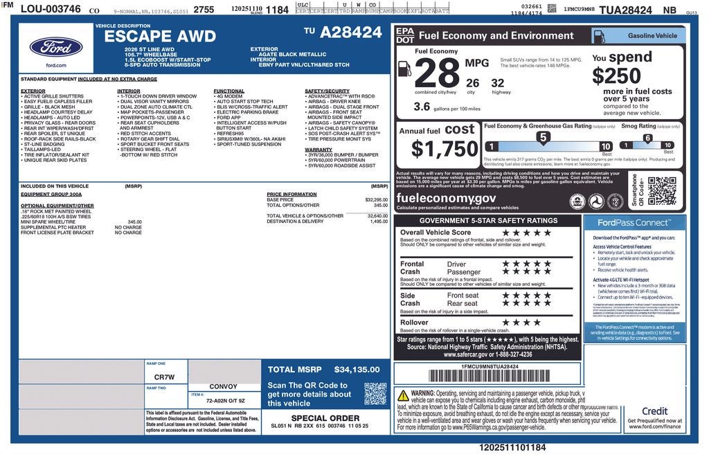 2026 Ford Escape ST-Line