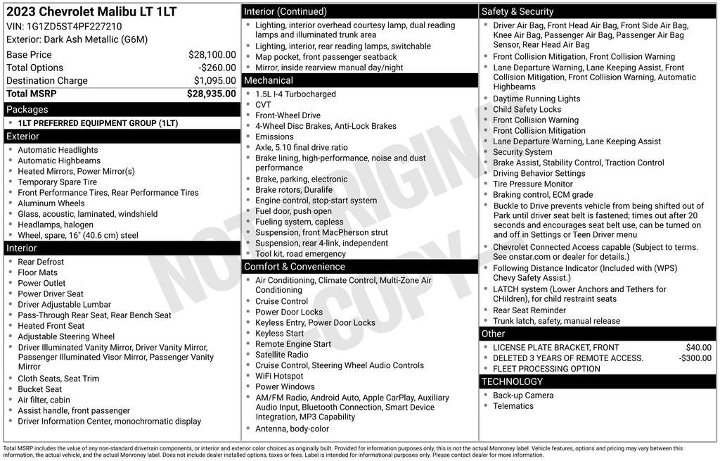 2023 Chevrolet Malibu FWD 1LT