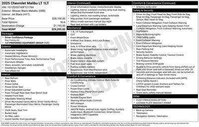 2025 Chevrolet Malibu FWD 1LT