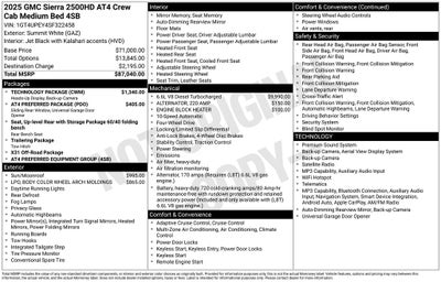 2025 GMC Sierra 2500HD 4WD Crew Cab Standard Bed AT4